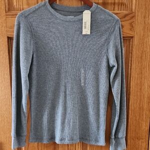 Arizona Jean Company Heather Gray Long Sleeve Thermal Shirt L 14/16